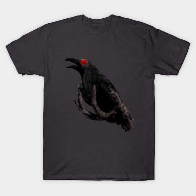 Raven in demon hand T-Shirt by Darki